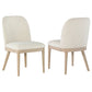 Solano Upholstered Dining Side Chair Beige (Set of 2)