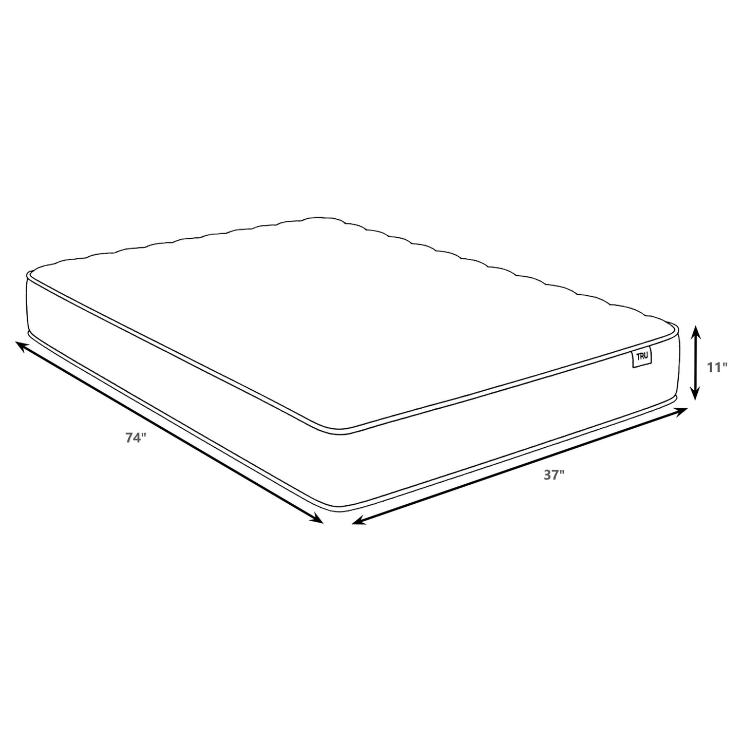 Hayes Twin Firm Tight Top Hybrid Mattress White