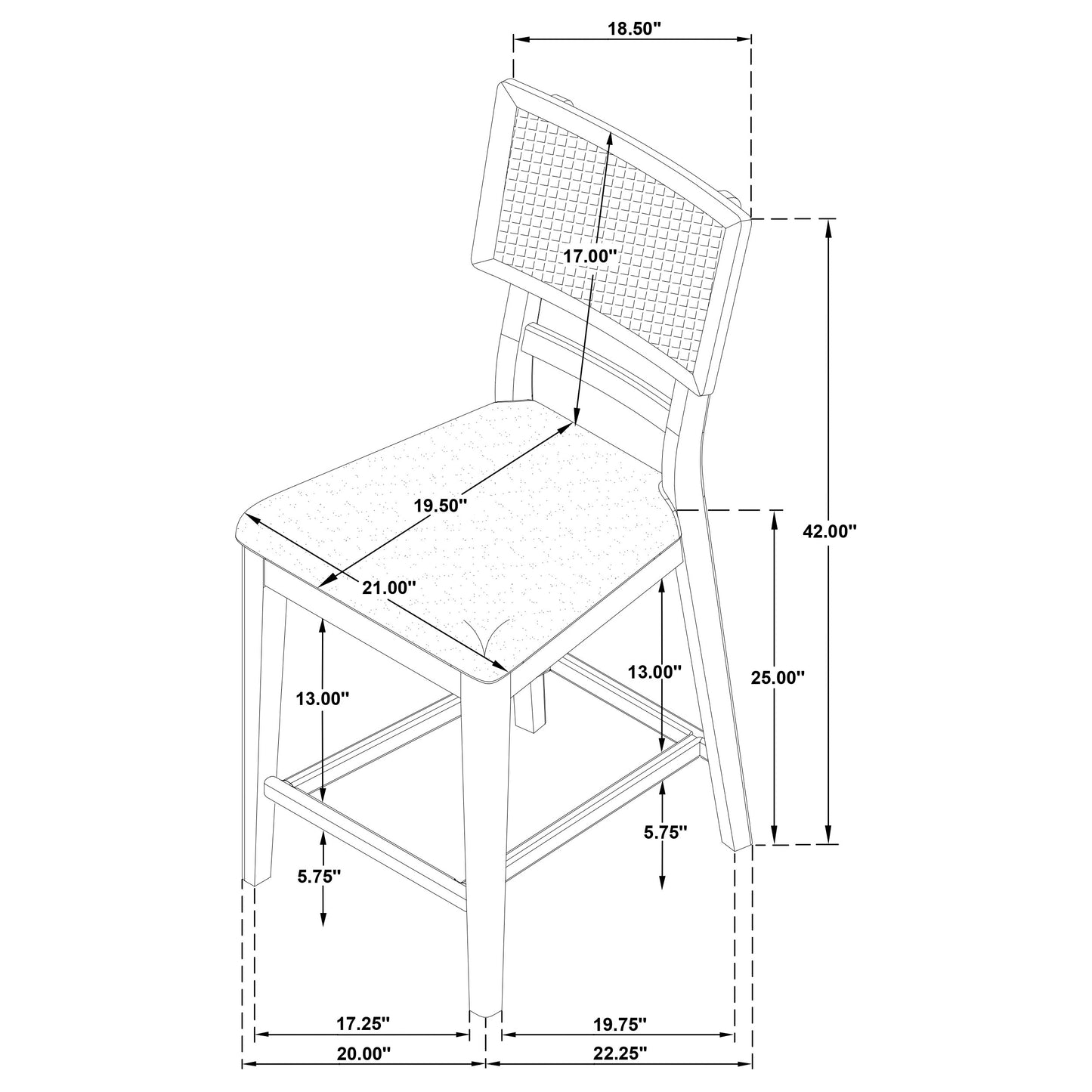 Kailani 8-piece Counter Dining Set with Cabinet Beige Oak