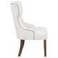 Baney Fabric Upholstered Dining Side Chair Cream and Dark Oak