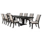 Phelps 9-piece Rectangular Dining Table Set Distressed Noir