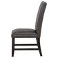 Averill Faux Leather Upholstered Dining Side Chair Dark Grey (Set of 2)