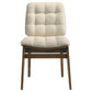 Strouse 5-piece Dining Set Cream and Walnut
