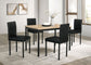Garza Upholstered Dining Side Chair Black (Set of 4)