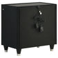 Ravenne 4-piece Velvet Upholstered Queen LED Bedroom Set Black