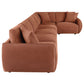 Elysia 6-piece Chenille Upholstered Modular Sectional Sofa Coral