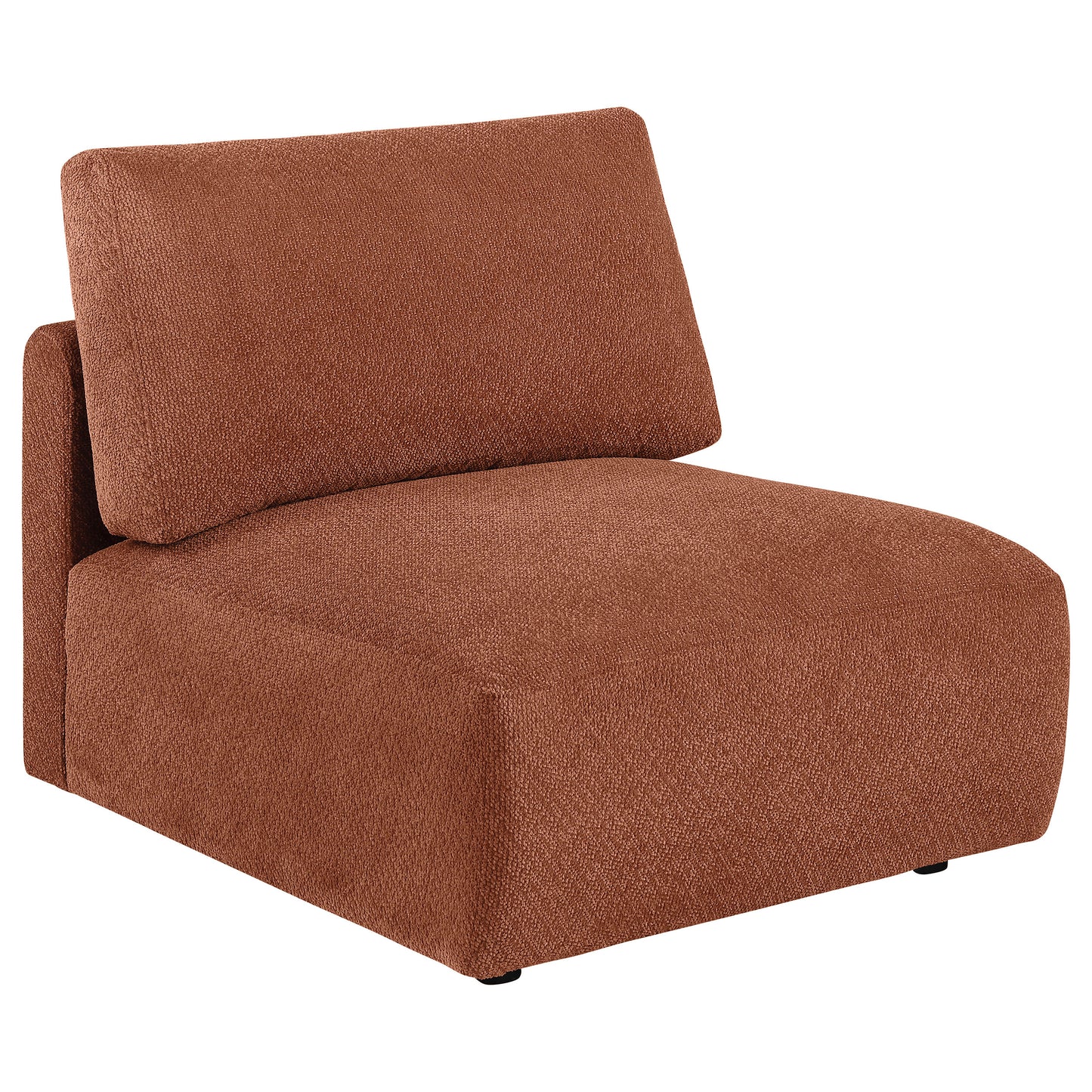 Elysia 5-piece Chenille Upholstered Modular Sectional Sofa Coral