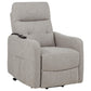 Dayes Upholstered Power Lift Recliner Chair Taupe
