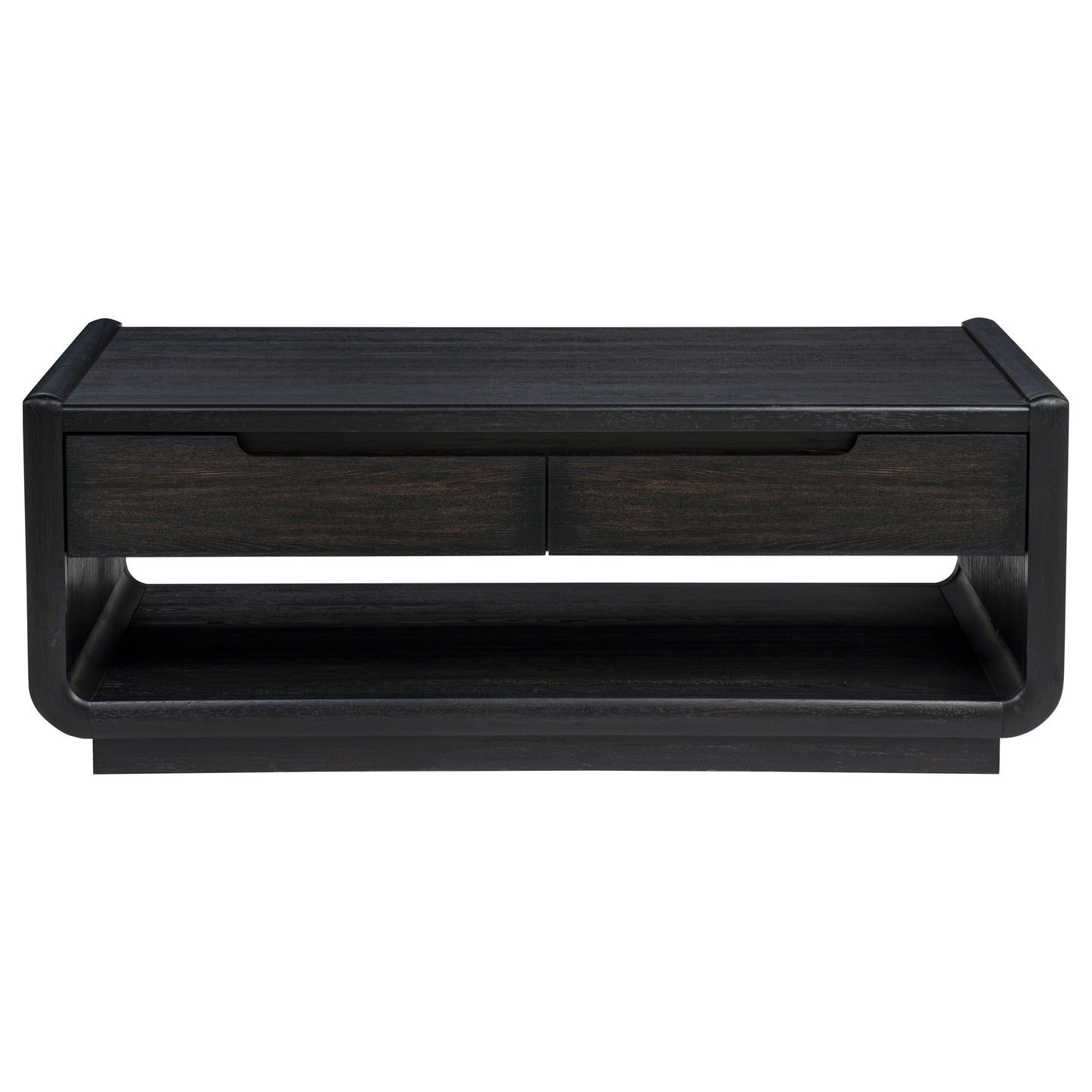 Leandro 2-piece Wood Coffee and End Table Set Burnished Black