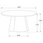Franklin 36-inch Round Pedestal Coffee Table Dark Brown