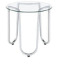 Beller 2-piece Round Tempered Glass Top Coffee Table Set Chrome