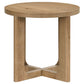 Kessler 3-piece Round Sculptural Wood Coffee Table Set Light Oak