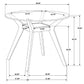 Paxton Round 48-inch Glass Top Counter Height Dining Table Brown