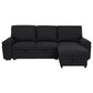 Demko Sleeper Sectional Sofa with Speaker and Storage Chaise Black