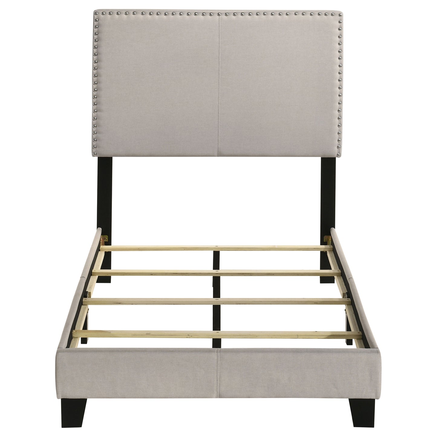 Boyd Upholstered Twin Panel Bed Ivory