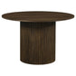 Hamlyn 5-piece Round Wood Dining Set Grey and Walnut