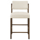 Kehoe Upholstered Counter Height Chair Cream and Walnut (Set of 2)