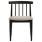 Cullen Dining Side Chair Upholstered Seat Black (Set of 2)
