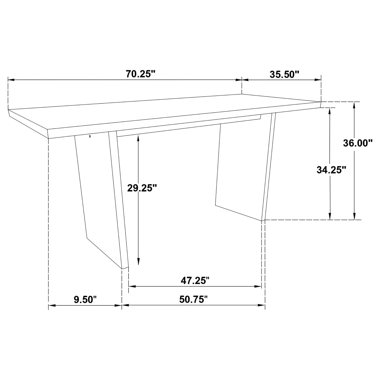 Decker 7-piece 70-inch Rectangular Counter Height Dining Set Grey and Walnut
