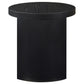 Sweeney 24-inch Round Wood Occasional Side End Table Black