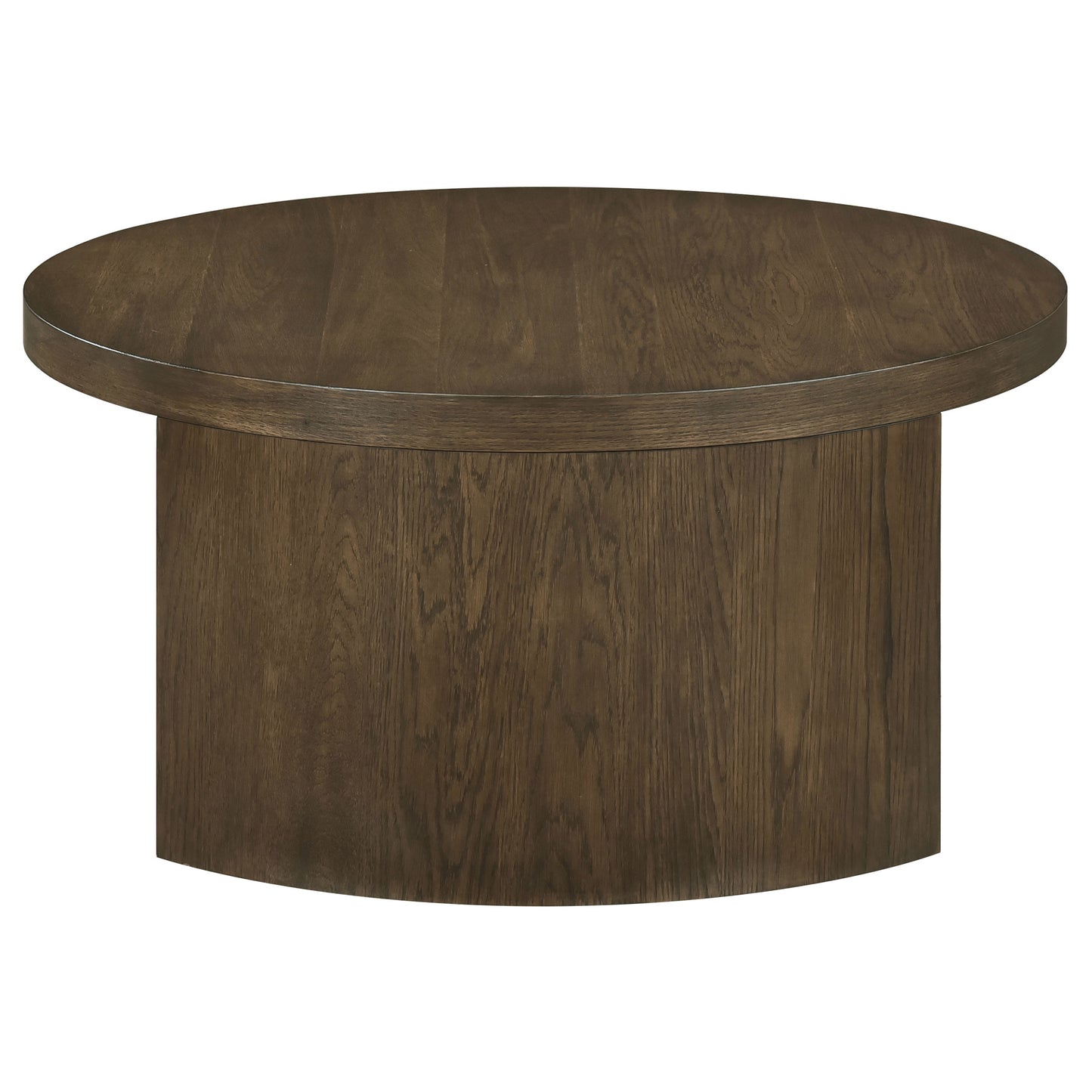Sweeney 39-inch Round Wood Occasional Cocktail Coffee Table Dark Walnut