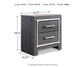 Lodanna King Panel Bed with Mirrored Dresser and Nightstand