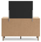 Cielden Full Panel Bed with Mirrored Dresser, Chest and Nightstand