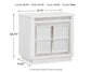 Chalanna Queen Upholstered Storage Bed, Dresser, Mirror, Chest and Nightstand
