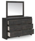 Hollivern Twin Panel Bed, Dresser, Mirror, Chest and Nightstand