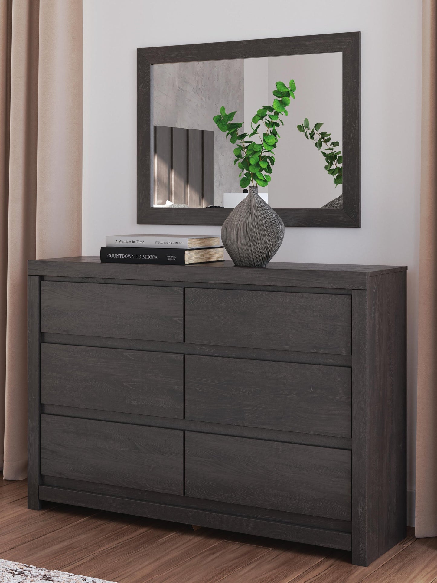Fraluna King Panel Storage Bed, Dresser and Mirror