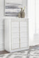 Chalanna California King Upholstered Storage Bed, Dresser, Mirror, Chest and Nightstand
