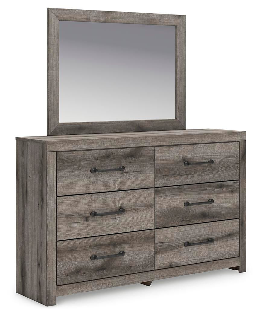 Graystorm King Panel Bed, Dresser and Mirror