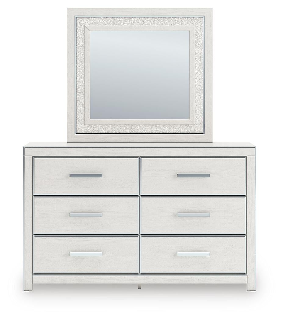 Zuraleus King Upholstered Panel Bed, Dresser, Mirror, Chest and Nightstand