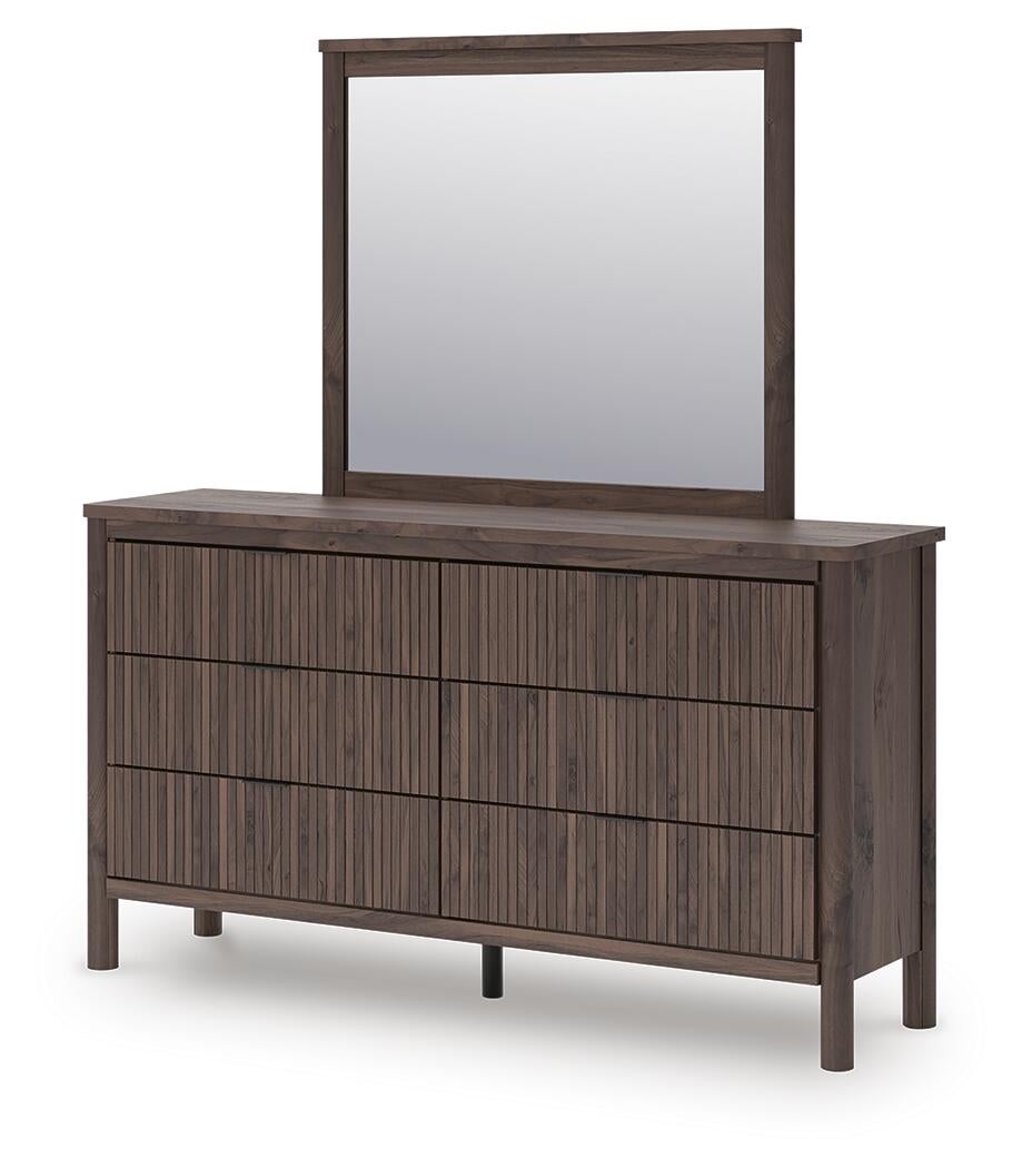 Pamytta Twin Panel Platform Bed, Dresser, Mirror and Nightstand
