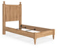 Aleaport Twin Panel Bed with Mirrored Dresser and Nightstand