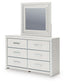 Zuraleus King Upholstered Panel Platform Storage Bed, Dresser, Mirror, Chest and Nightstand