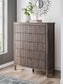 Pamytta Queen Upholstered Panel Bed, Dresser, Mirror, Chest and Nightstand