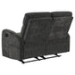 Hamilton Chenille Upholstered Manual Reclining Loveseat Charcoal Grey