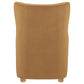 Thornton Velvet Upholstered Wingback Lounge Accent Chair Cognac