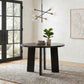 Strouse 47-inch Round Wood Dining Room Table Black