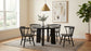 Strouse 47-inch Round Wood Dining Room Table Black