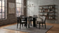 Strouse 5-piece Dining Set Grey and Black