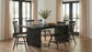 Decker 82-inch Rectangular Wood Dining Table Black