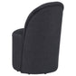 Aubrey Upholstered Barrel Dining Side Chair Charcoal (Set of 2)