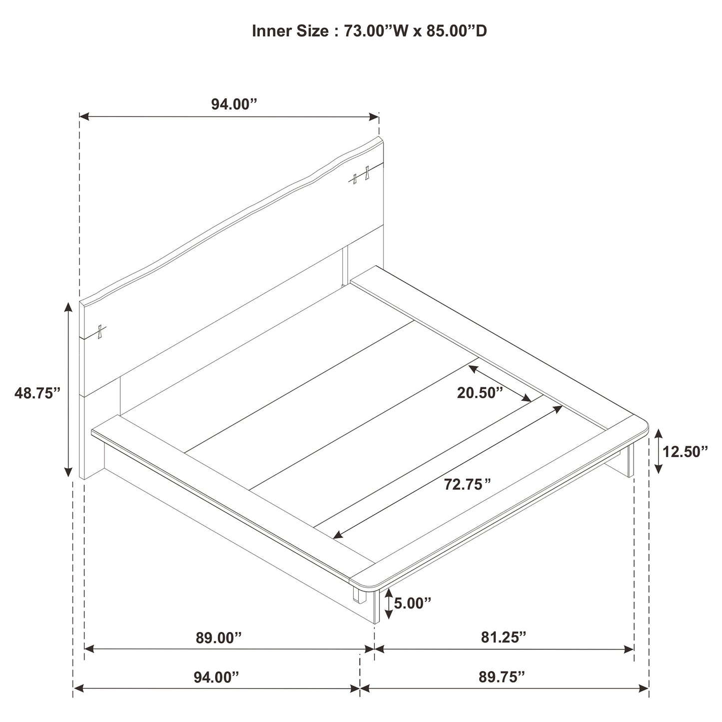 Stillwater California King Platform Bed