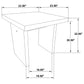 Decker Square Occasional Side End Table Black