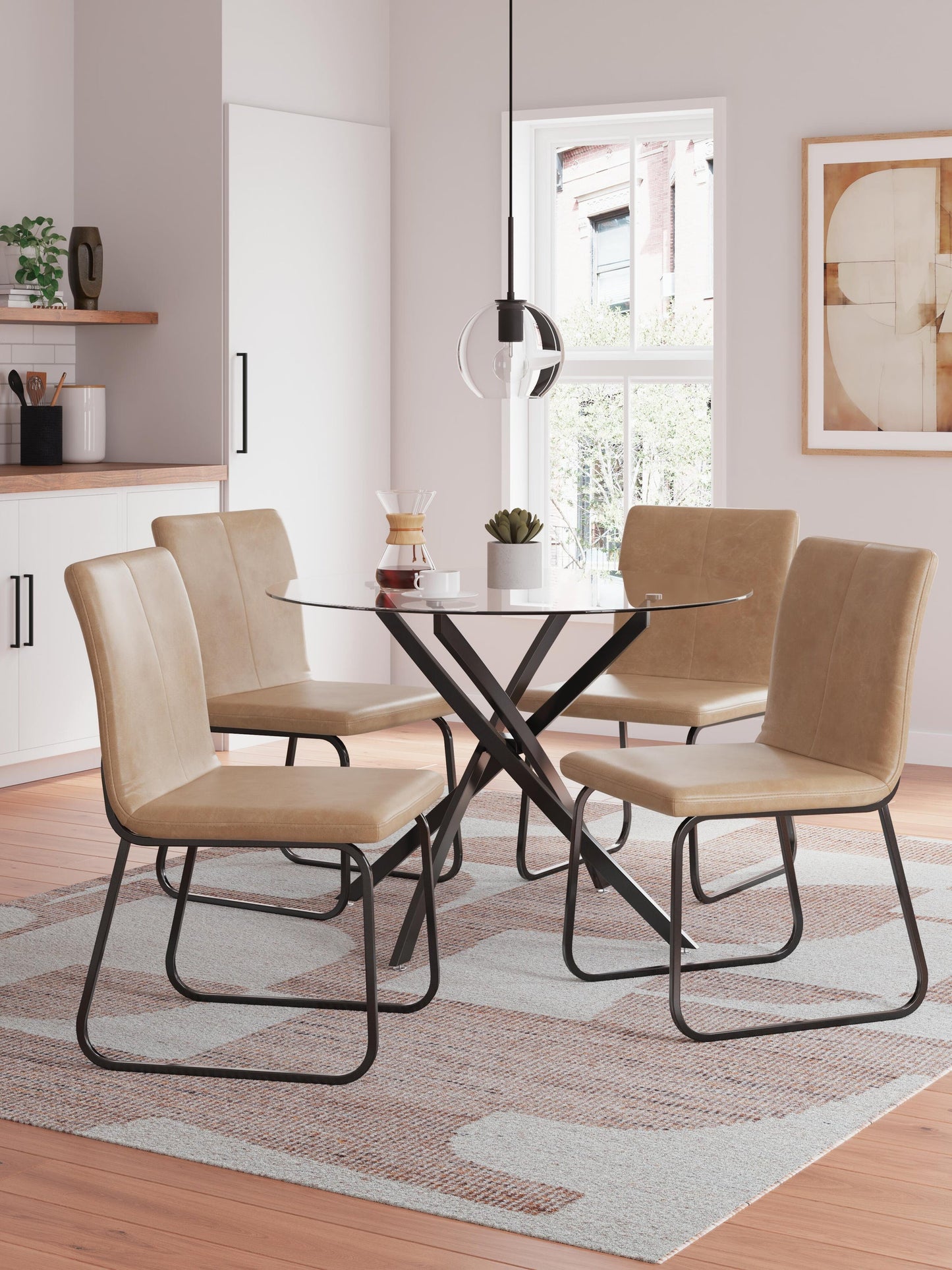 Pharwynn Dining Table and 4 Chairs