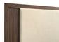 Etienne Eastern King Velvet Upholstered Panel Bed Walnut