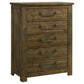 Doherty 5-piece Eastern King Bedroom Set Rustic Brown