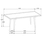 Fabra 79-inch Rectangular Wood Dining Table Honey